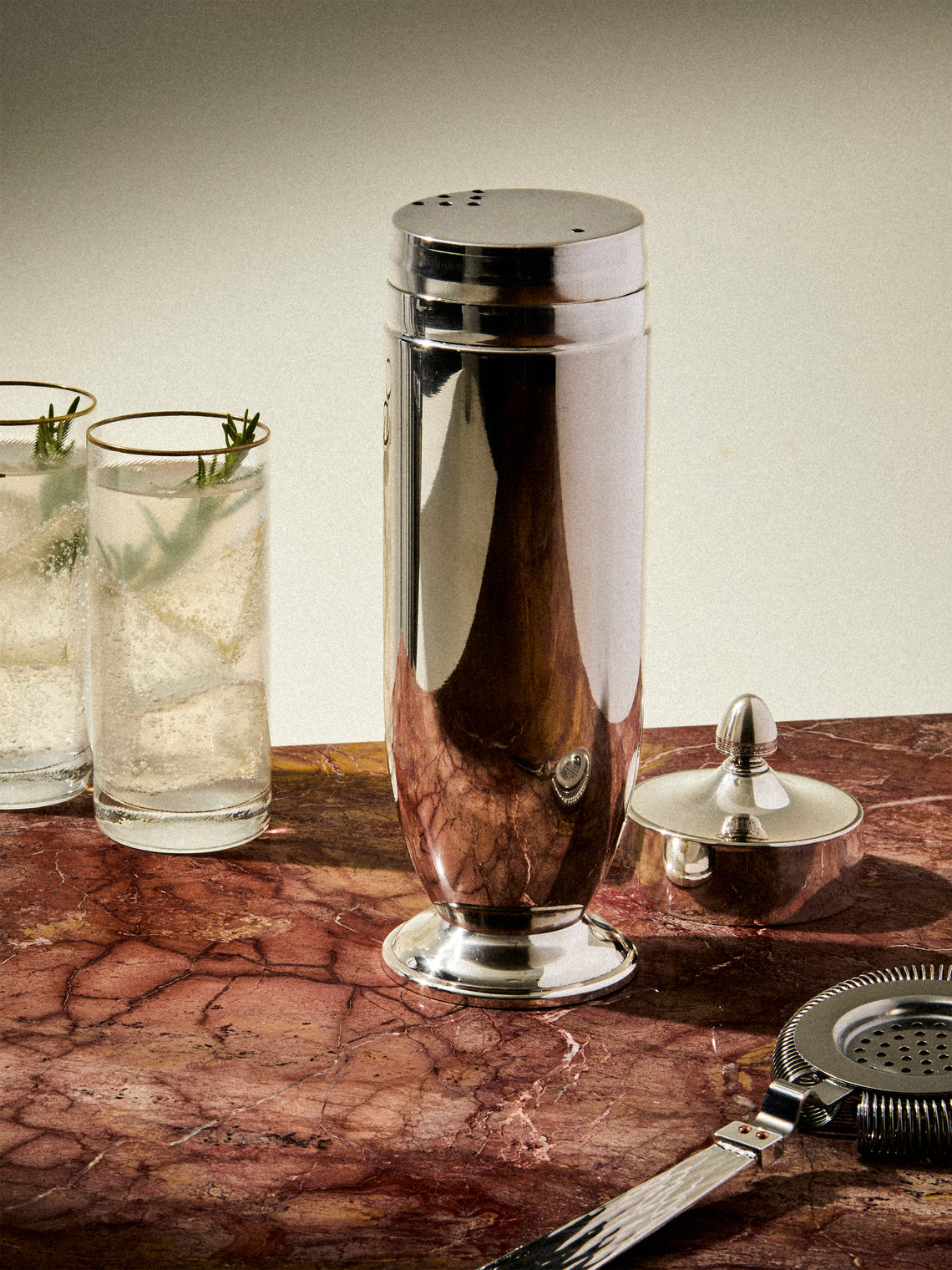 Antique and Vintage - 1940 Solid Silver Cocktail Shaker - Silver - ABASK