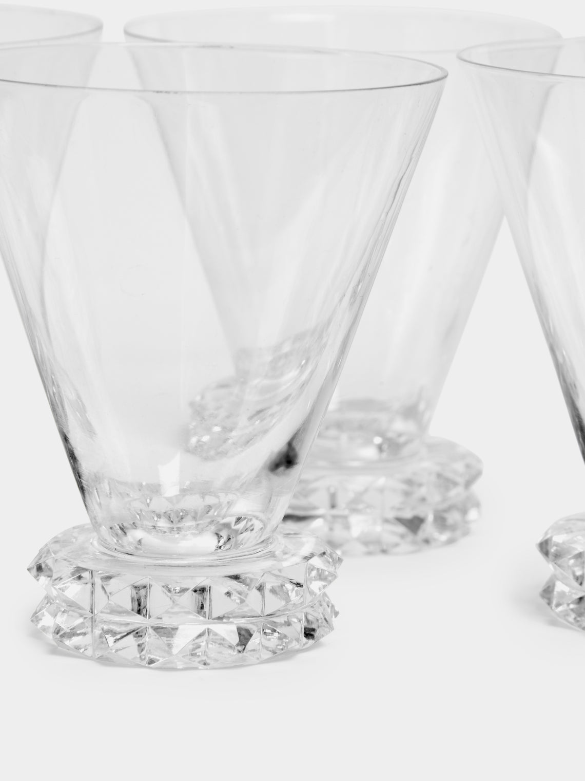 Antique and Vintage - 1930s Saint Louis Diamonds Crystal Liqueur Glasses (Set of 8) -  - ABASK