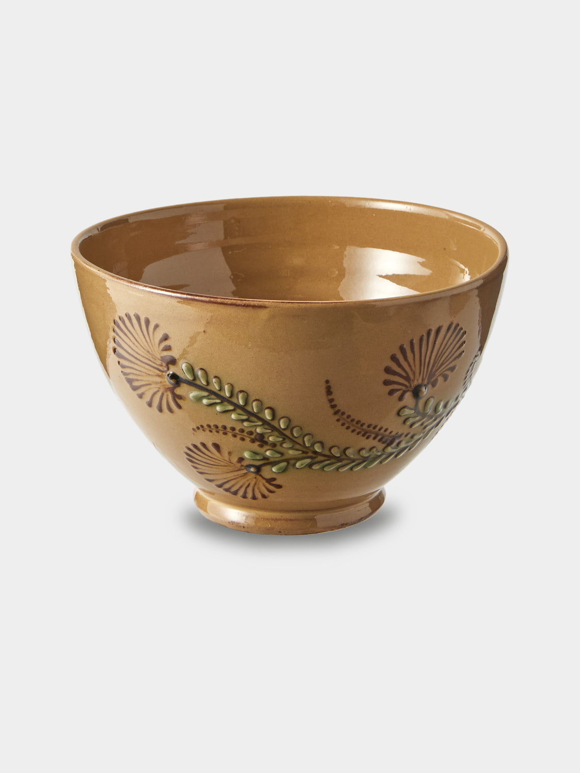 Poterie d’Évires - Flowers Hand-Painted Ceramic Grand Bowls (Set of 4) - Cream - ABASK