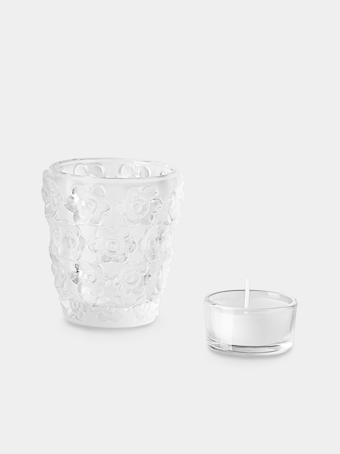 Lalique - Anemones Crystal Votive - Clear - ABASK - 