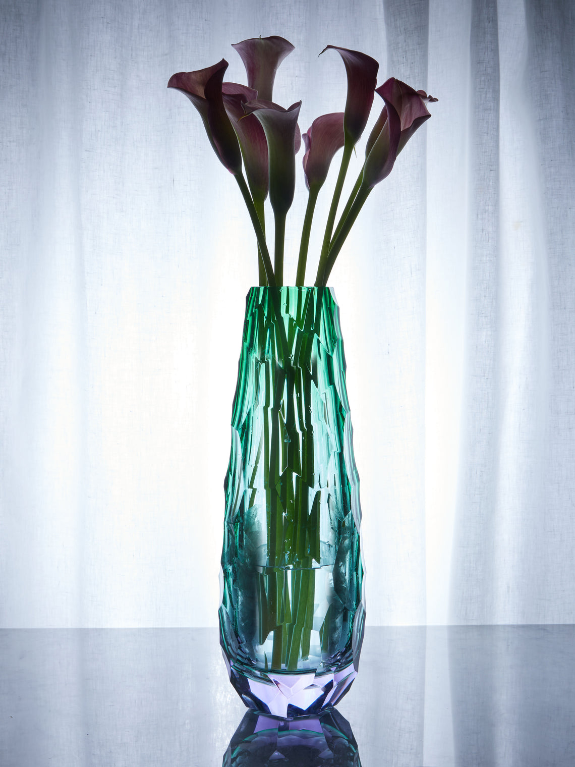 Moser - Stones Hand-Blown Crystal Tall Vase -  - ABASK