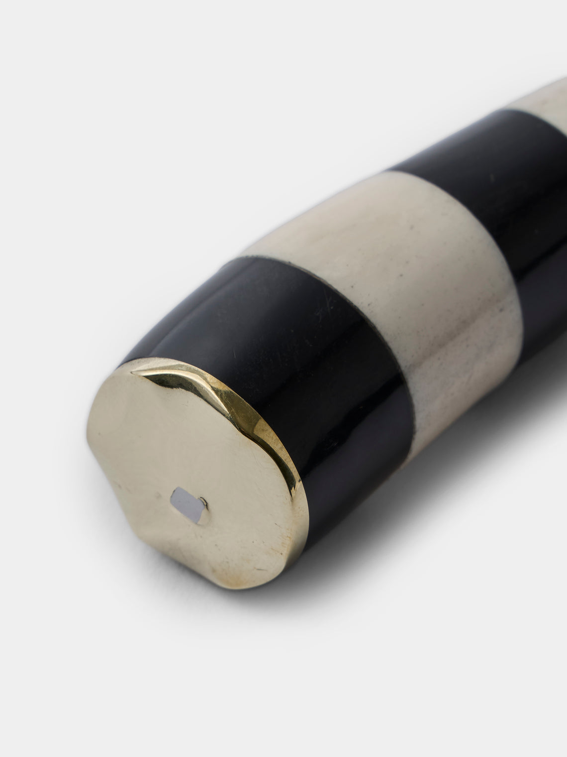 Poglia - Horn, Bone and Brass Pizza Cutter - Black - ABASK