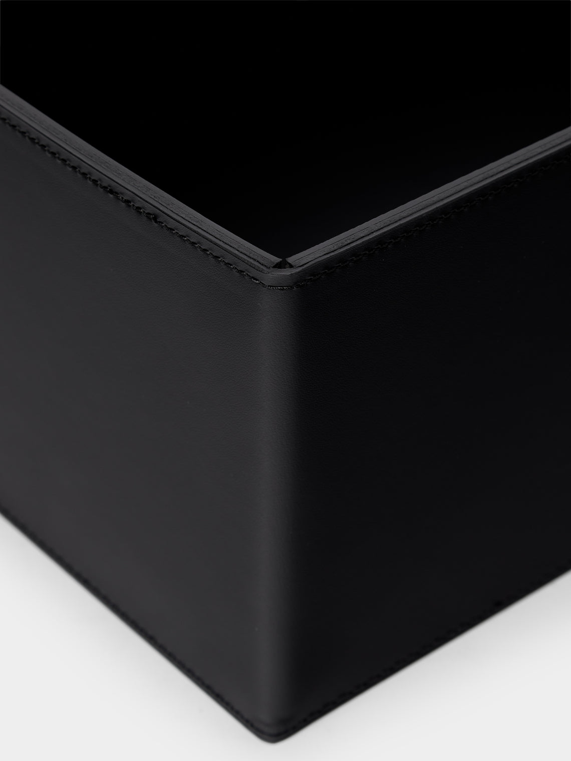 RUDI - Sciuscià Leather Shoe Box - Black - ABASK