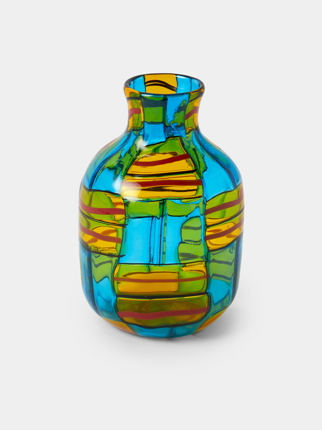 Antique and Vintage - 1980s Yoichi Ohira for De Majo Glass Vase (7.5in/19.5cm) - Multiple - ABASK - 