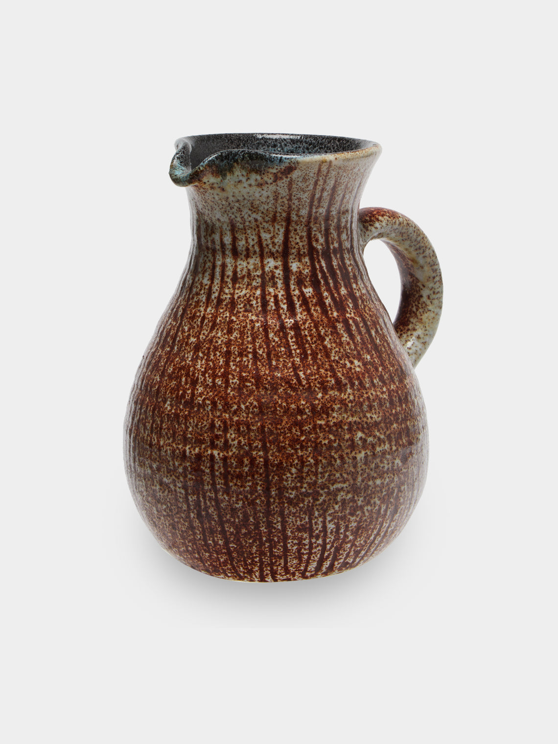 Antique and Vintage - Mid-Century Accolay Ceramic Jug - Brown - ABASK