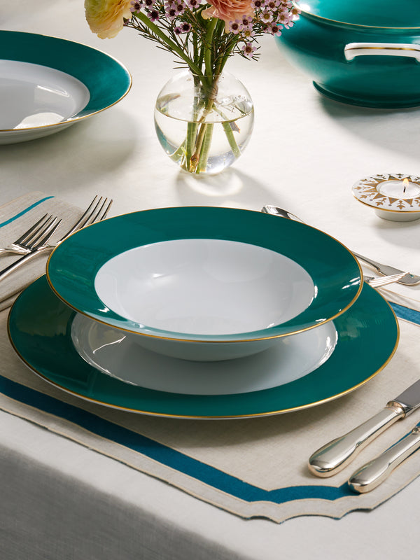 Robert Haviland & C. Parlon - Coco Hand-Painted Porcelain Pasta Bowls (Set of 2) - Green - ABASK