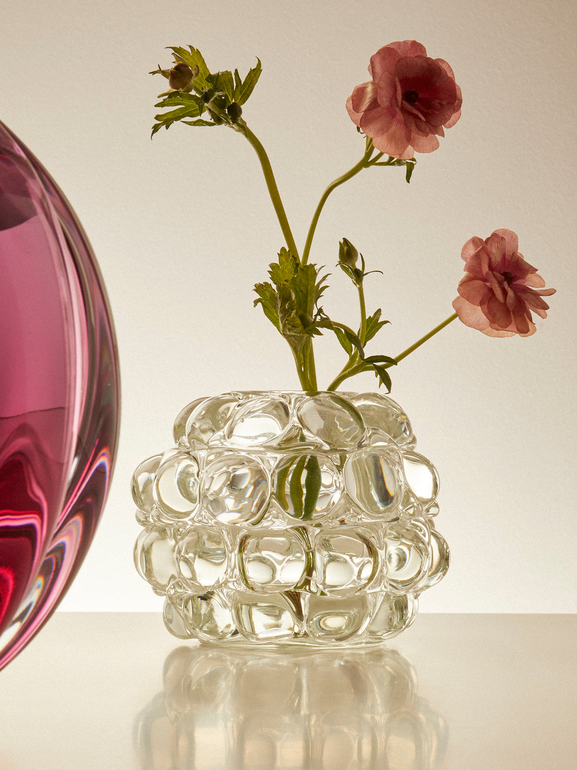 Yali Glass - Boboli Hand-Blown Murano Glass Bud Vase (4.5in/12cm) - Green - ABASK