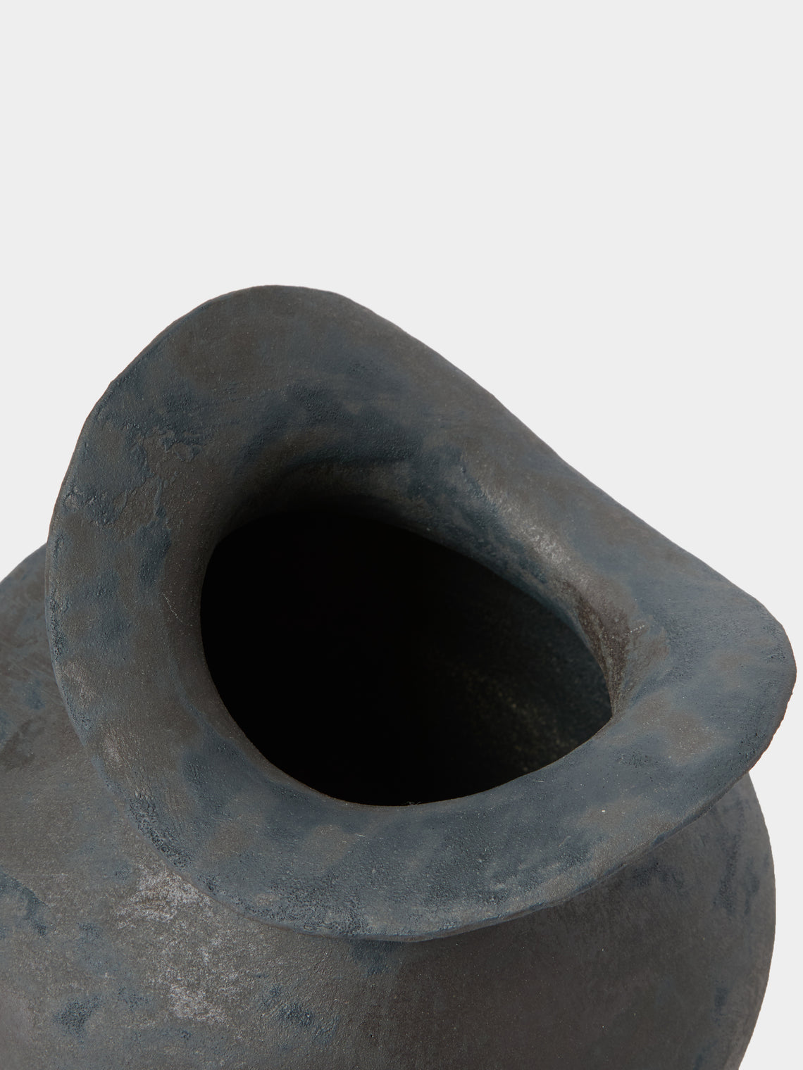 By Raffaella - Attilia Hand-Coiled Stoneware Vase (7.5in/19cm) - Gray - ABASK