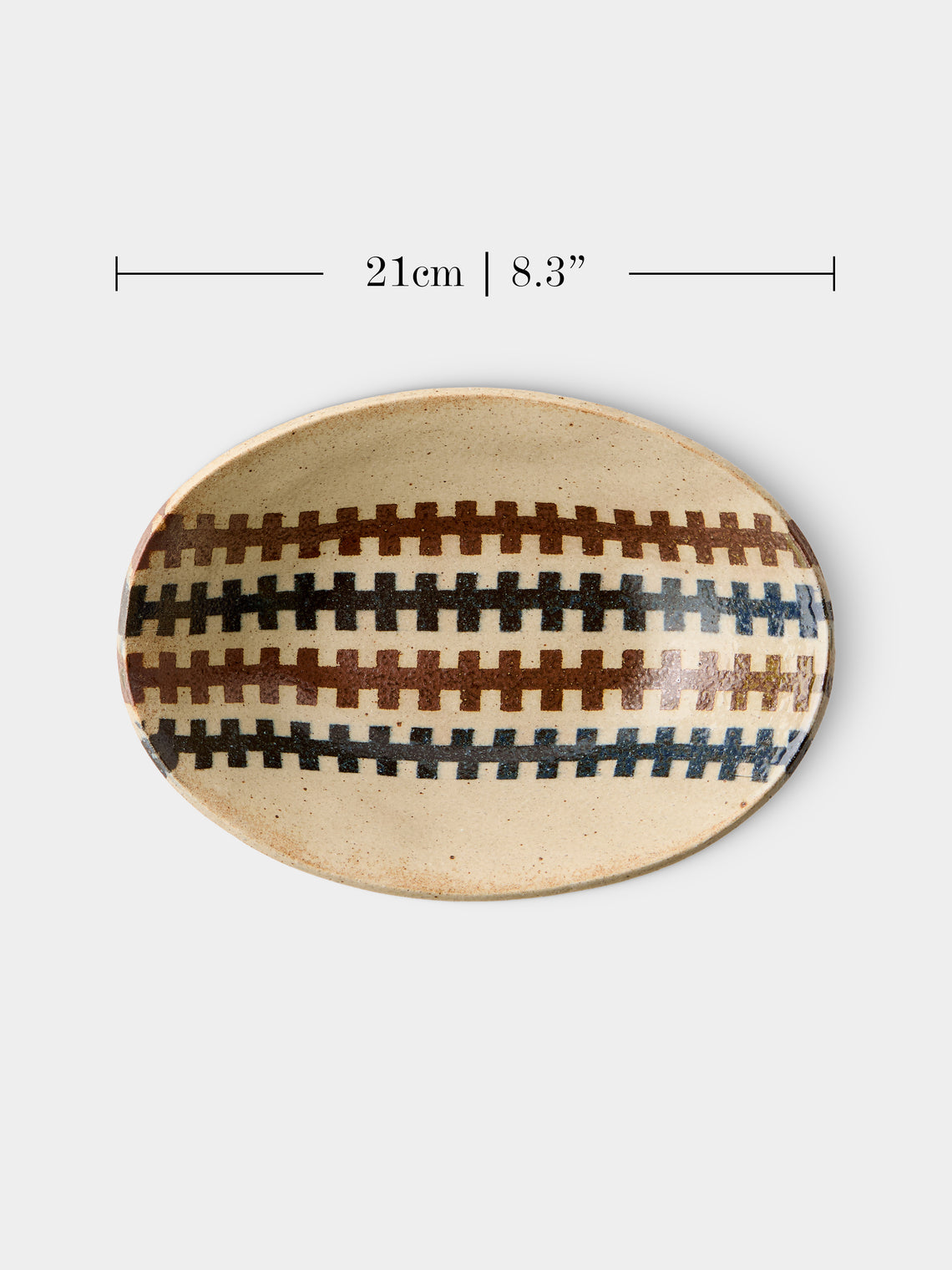 Makidani-gama - No. 1 Nerikomi Ceramic Medium Oval Bowls (Set of 5) - Multiple - ABASK