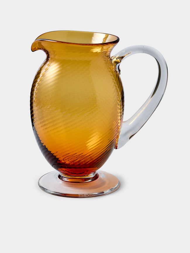 NasonMoretti - Twisted Soraya Hand-Blown Murano Glass Pitcher - Yellow - ABASK - 
