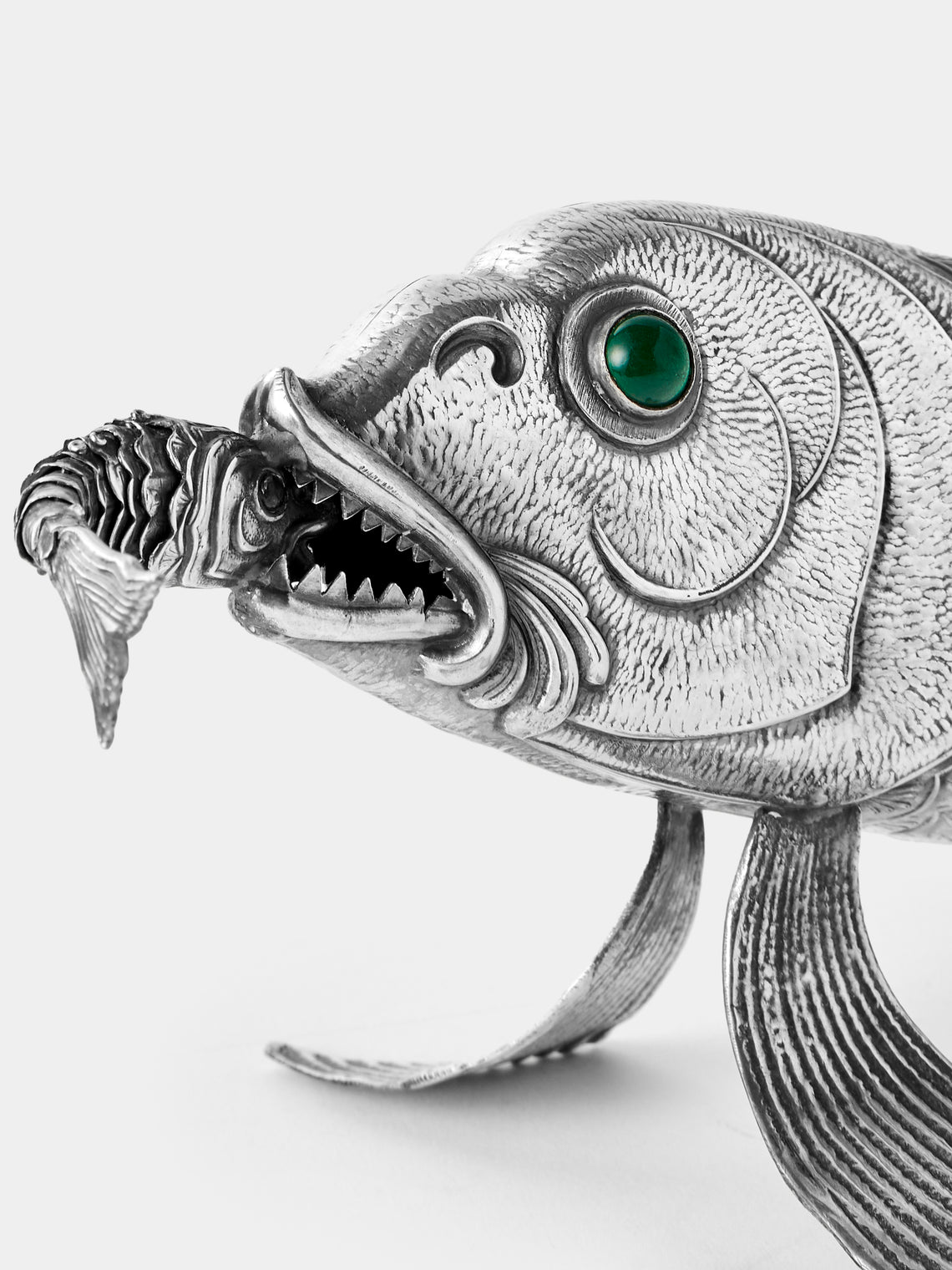 Antique and Vintage - 1920s Solid Silver Articulating Fish - Silver - ABASK