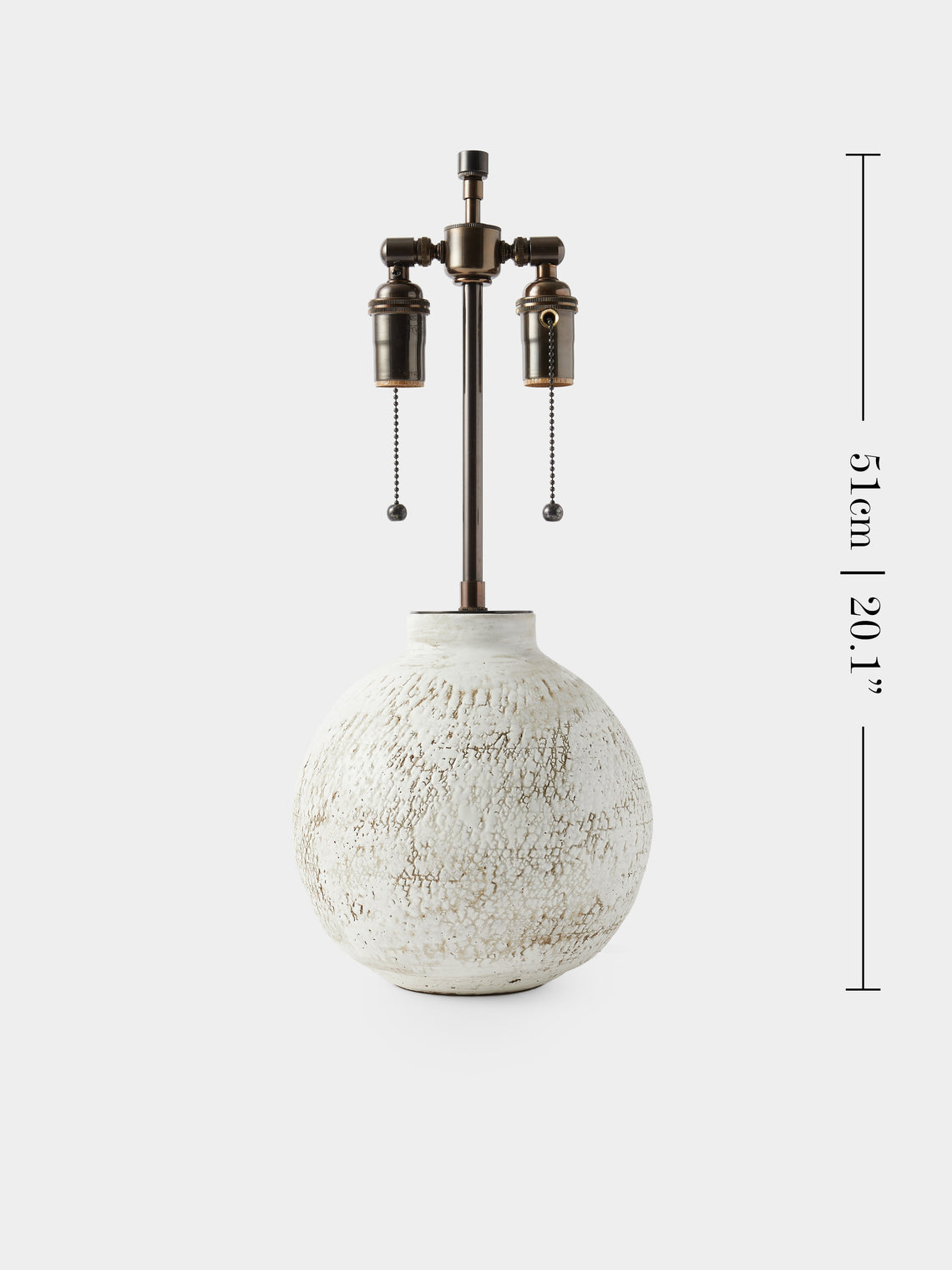 Peter Speliopoulos Projects - Hand-Glazed Stoneware Table Lamp - White - ABASK