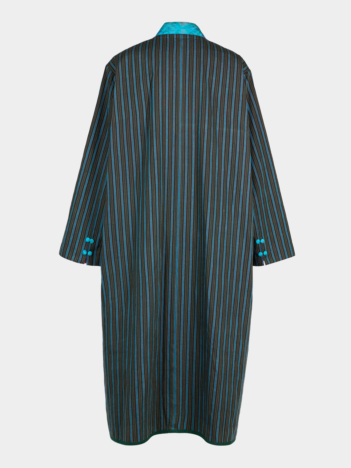 Nazzy Beglari - Hand-Loomed Ikat Cotton Reversible Chapan-Style Robe | One Size - Multiple - ABASK