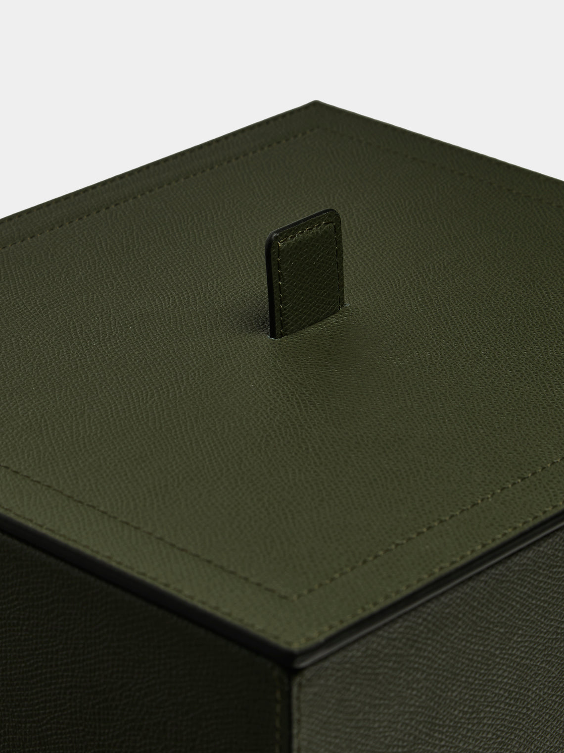 Giobagnara - Walter Leather Wastepaper Bin - Green - ABASK