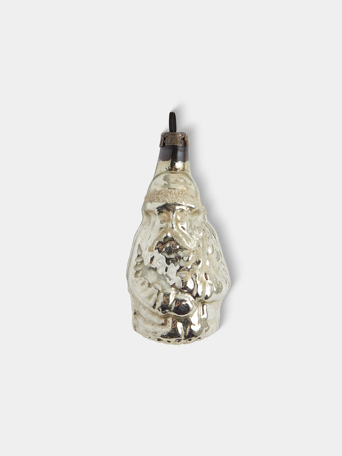 Antique and Vintage - Early-20th-Century Father Christmas Glass Baubles (Set of 6) - Silver - ABASK