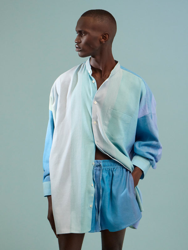 Marrakshi Life - The Oversized Nero-Collar Shirt - Multiple - ABASK