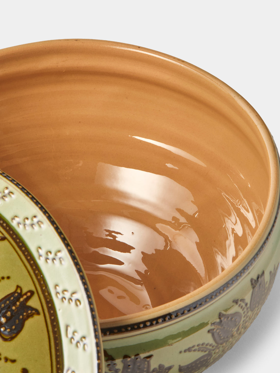 Poterie d’Évires - Flowers Hand-Painted Ceramic Soup Tureen - Green - ABASK