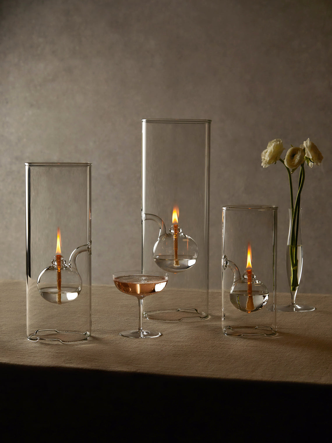 Wolfard Glassblowing Co. - Classic Hand-Blown Glass Large Oil Lamp -  - ABASK