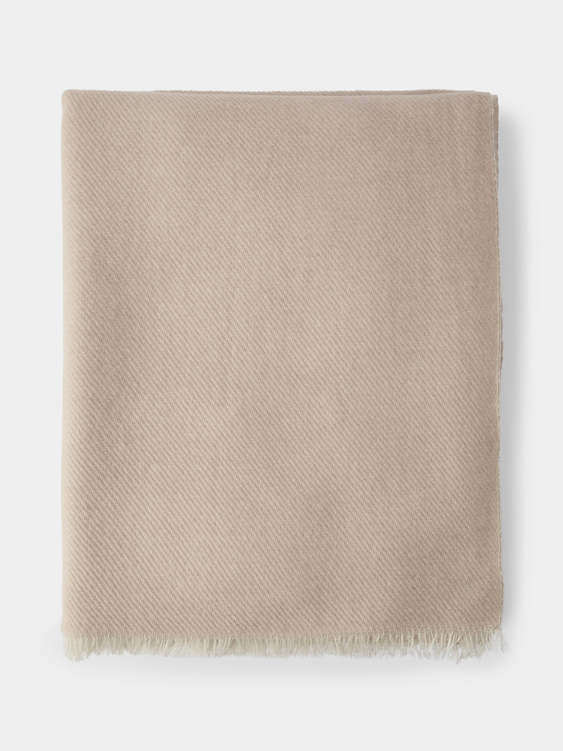 Denis Colomb - Cashmere Reversible Throw (79in/2m) - White - ABASK