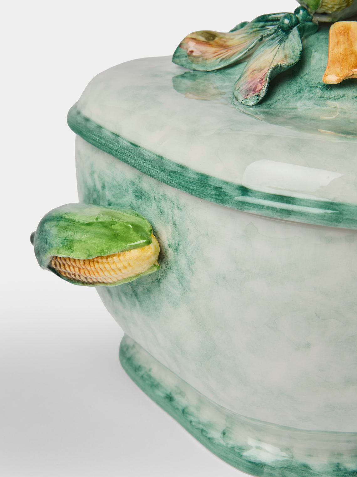 Fioravola - Pumpkins Hand-Painted Ceramic Tureen - White - ABASK