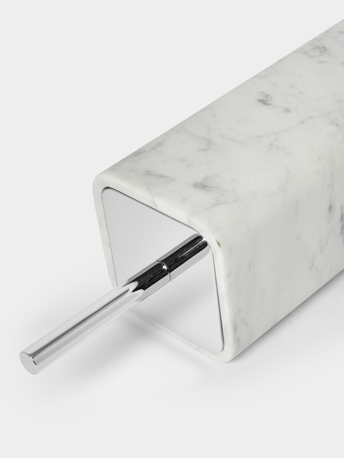 Giobagnara - Polo Marble Toilet Brush - White - ABASK