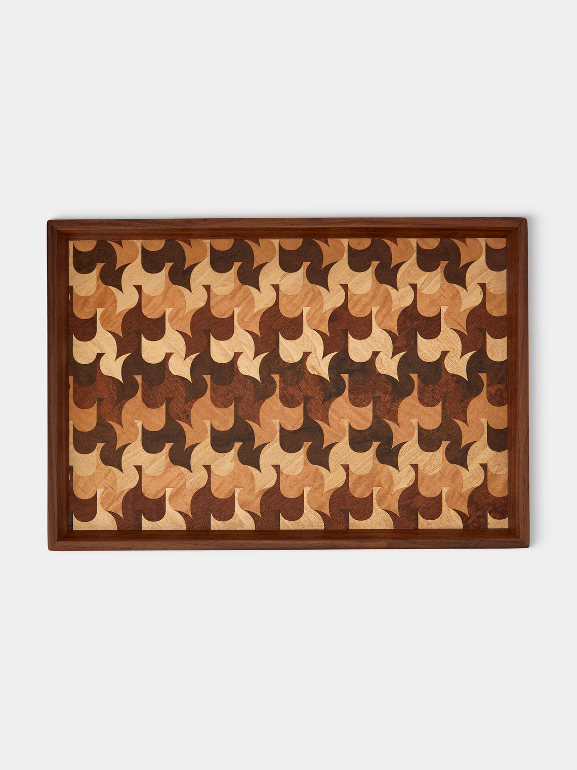 Mori Kougei - Poke Marquetry Wood Tray (15in/38.5cm) - Multiple - ABASK - 
