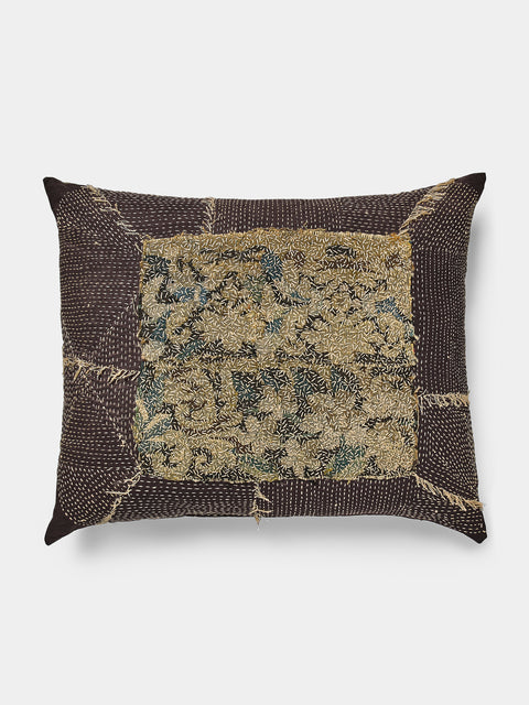 By Walid - 17th-Century Verdure Tapestry Hand-Stitched Wool and Linen Cushion - Multiple - ABASK - 