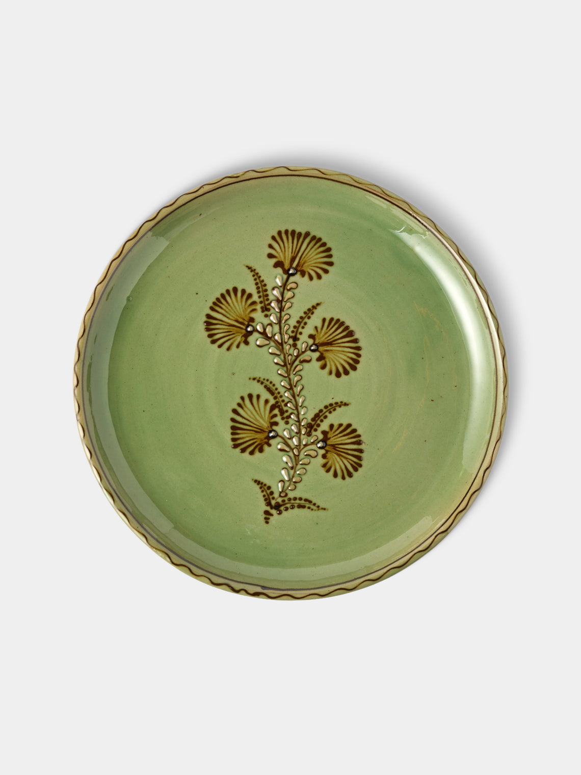 Flowers Hand-Painted Ceramic Plates – 9.5in/24cm (Set of 6)