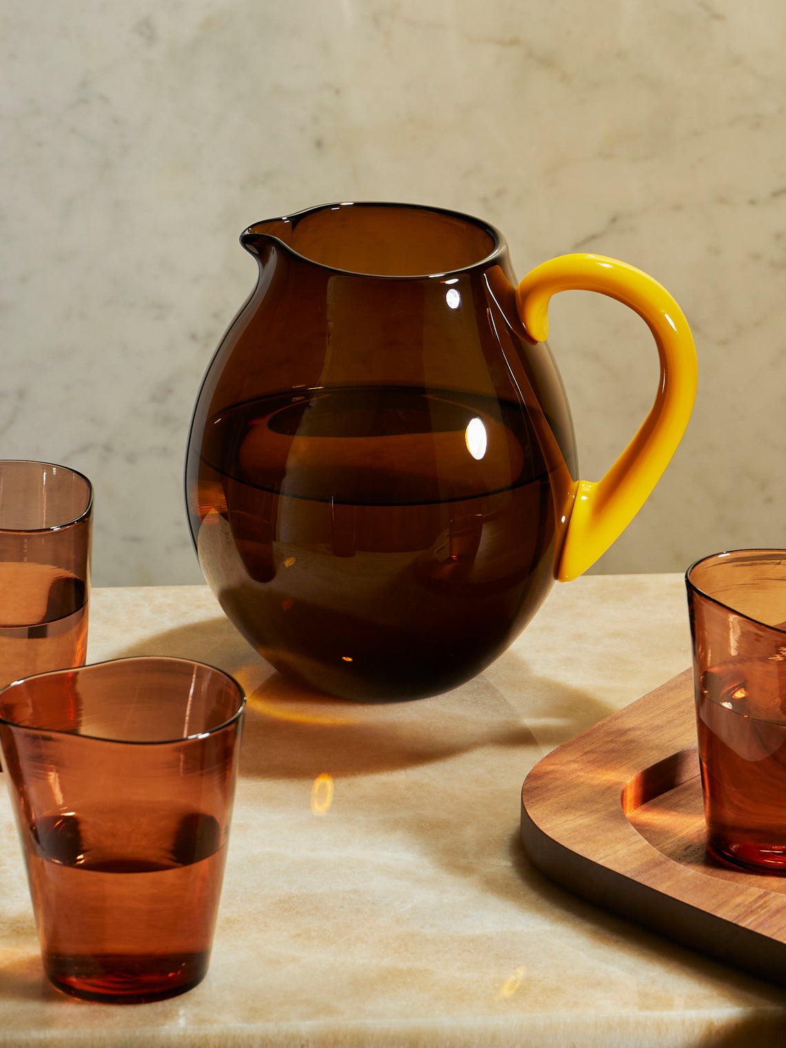 NasonMoretti - Dandy Hand-Blown Murano Glass Pitcher - Yellow - ABASK