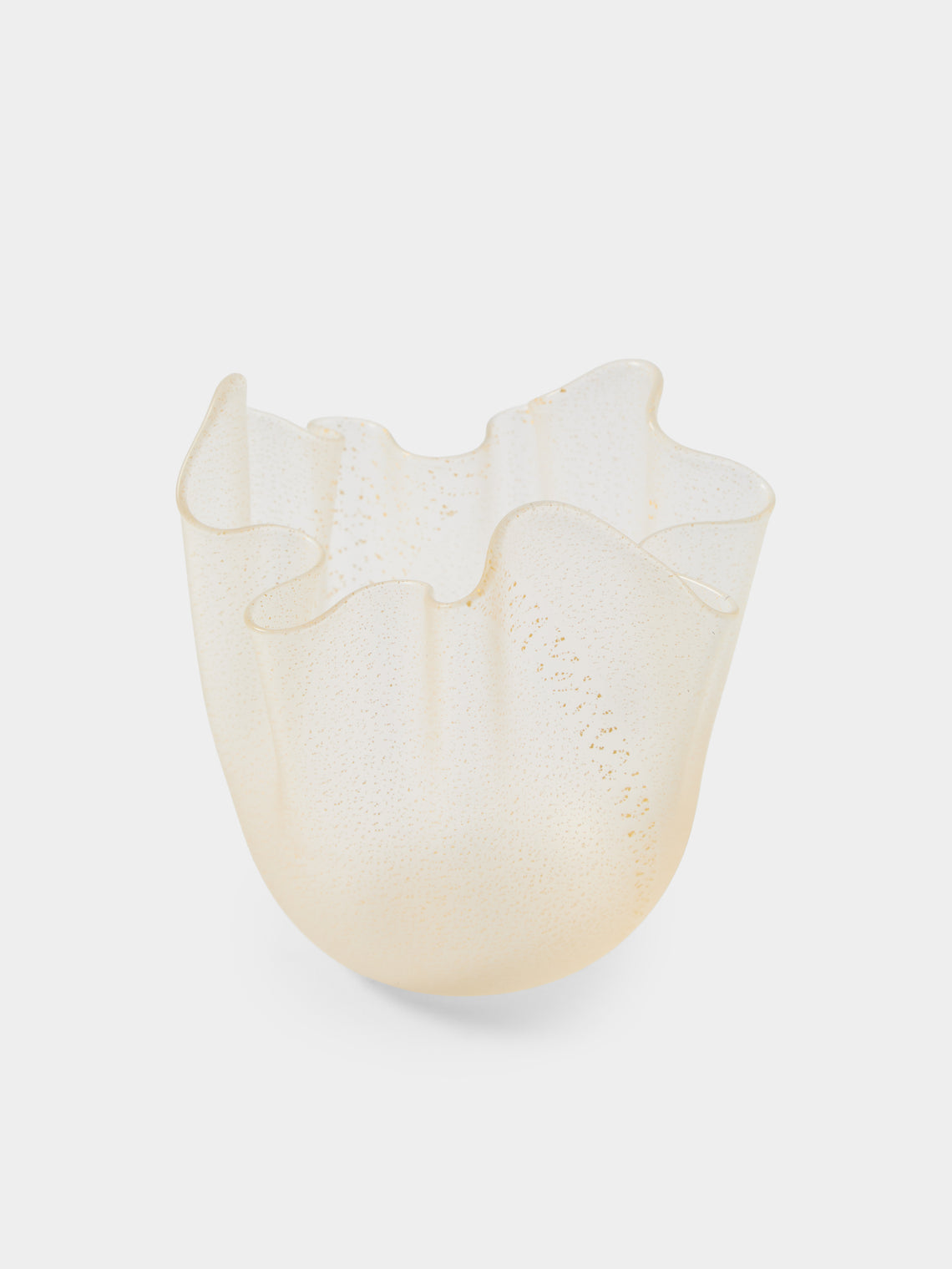 Venini - Fazzoletto Hand-Blown Murano Glass Vase (6in/15cm) - Yellow - ABASK - 