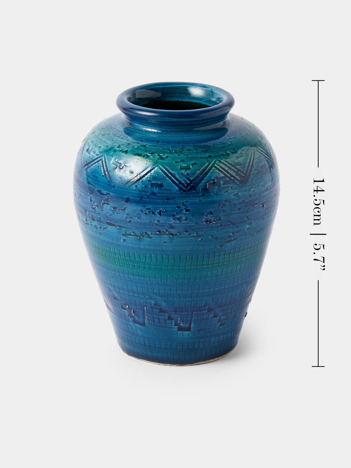 Antique and Vintage - Antique and Vintage Mid-Century Bitossi Vase - Blue - ABASK