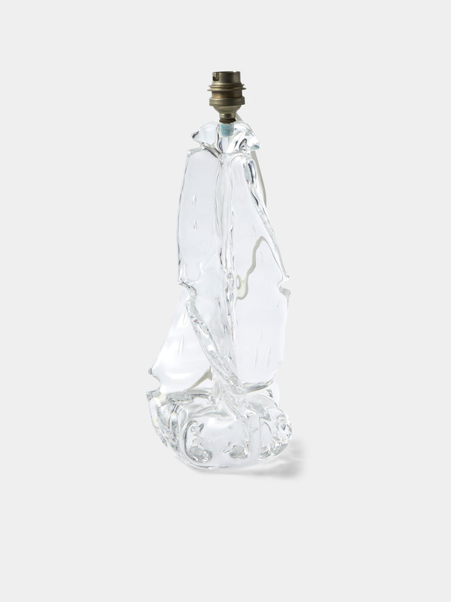 Antique and Vintage - Mid-Century Murano Glass Table Lamp - Clear - ABASK - 