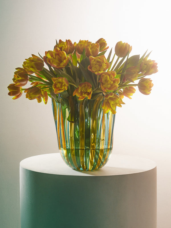 Venini - Fazzoletto Hand-Blown Murano Glass Medium Vase -  - ABASK