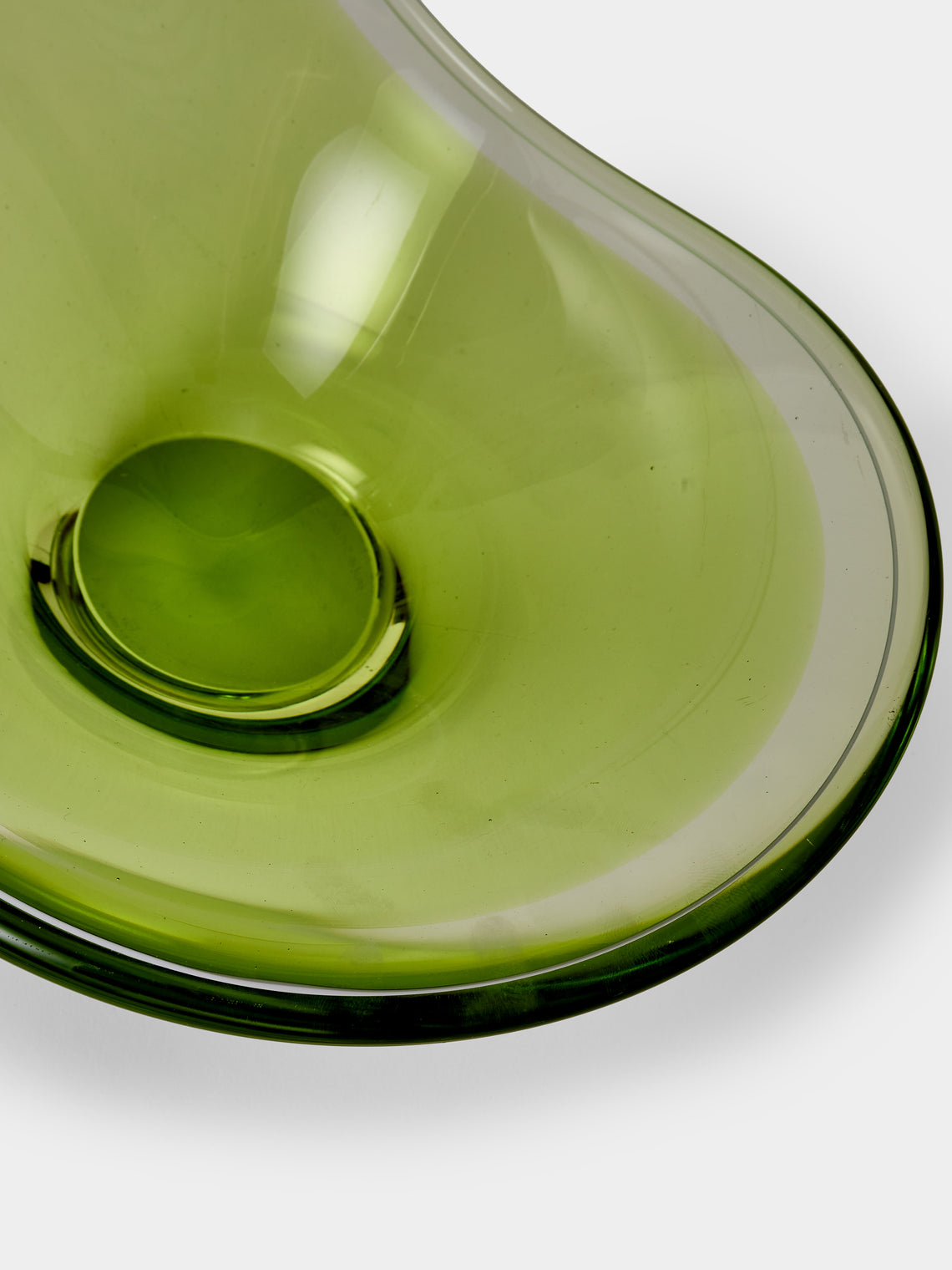 Antique and Vintage - 1960s Paul Kedelv Crystal Bowl - Green - ABASK