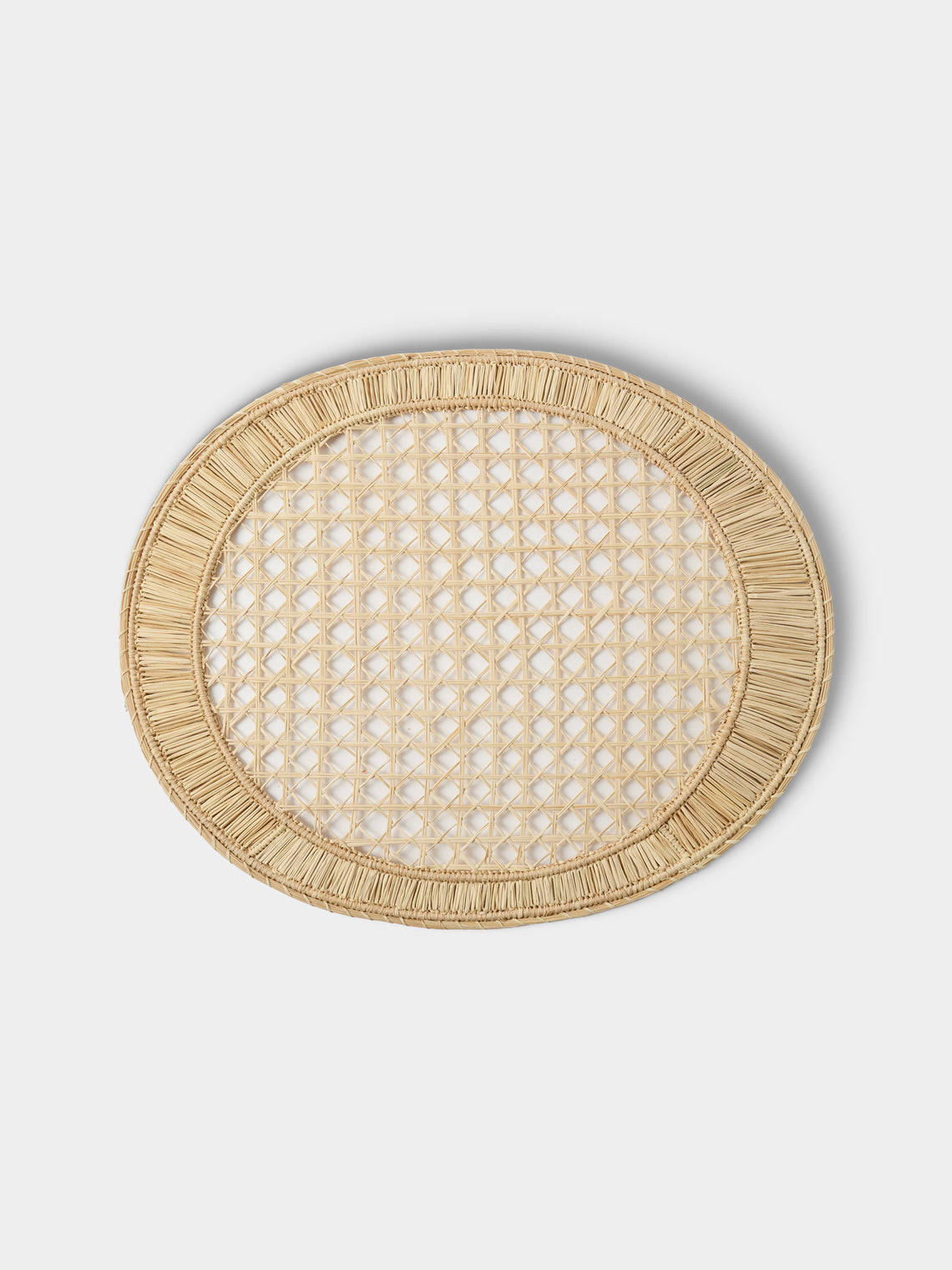 Artesanías del Atlántico - | Set of 4 | Mimbre Handwoven Palm Oval Placemats - Natural - ABASK - 
