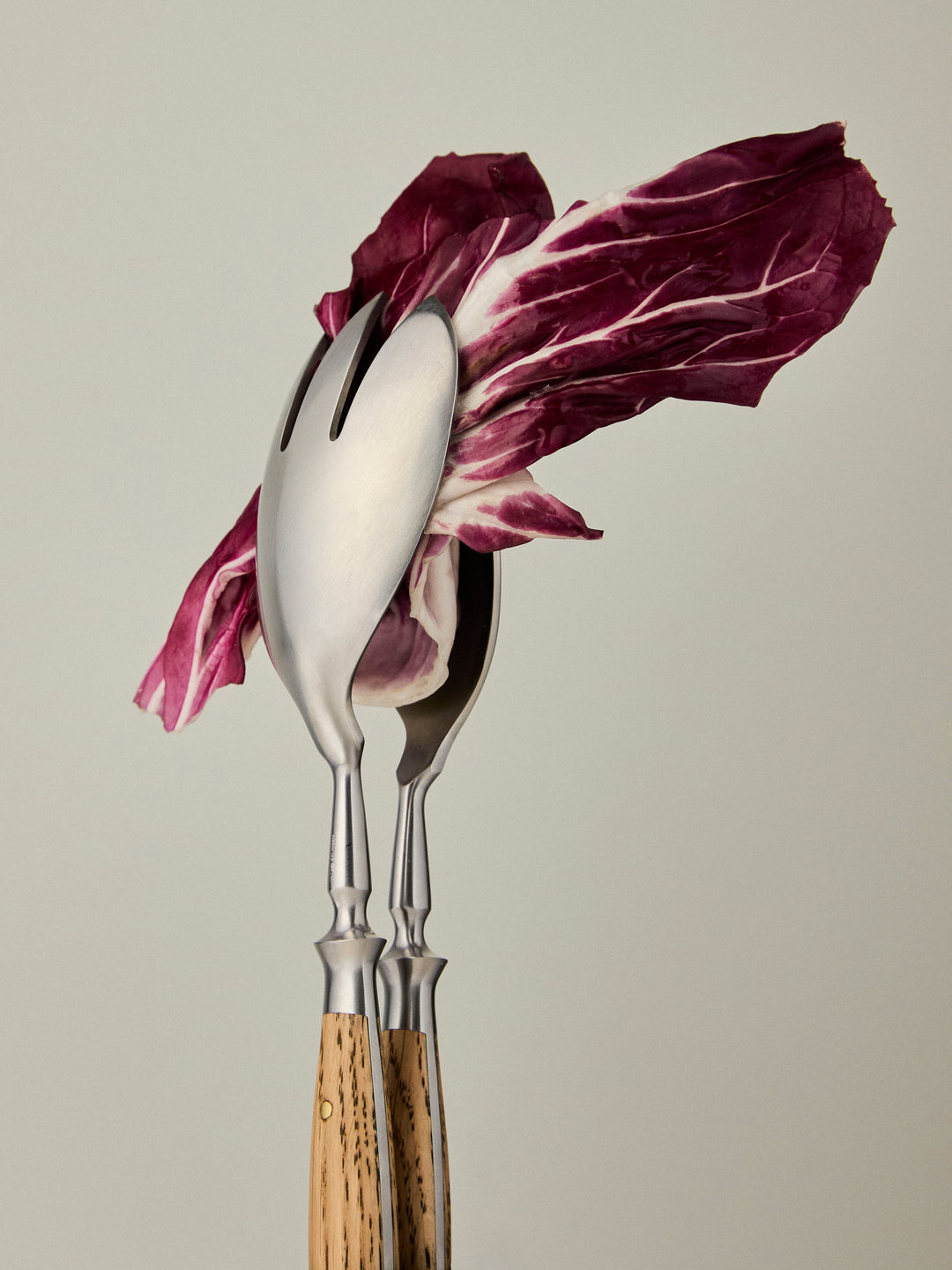 Eichenlaub Light Oak Old German Salad Servers (Set of 2)