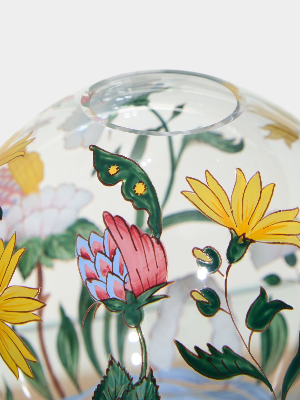Lobmeyr - BV60 IV Chinese Flowers Hand-Blown Crystal Bud Vase (4in/10cm) - Multiple - ABASK