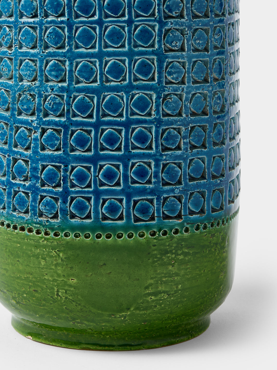 Antique and Vintage - 1970s Bitossi Ceramiche Rimini Blu Ceramic Jug - Green - ABASK