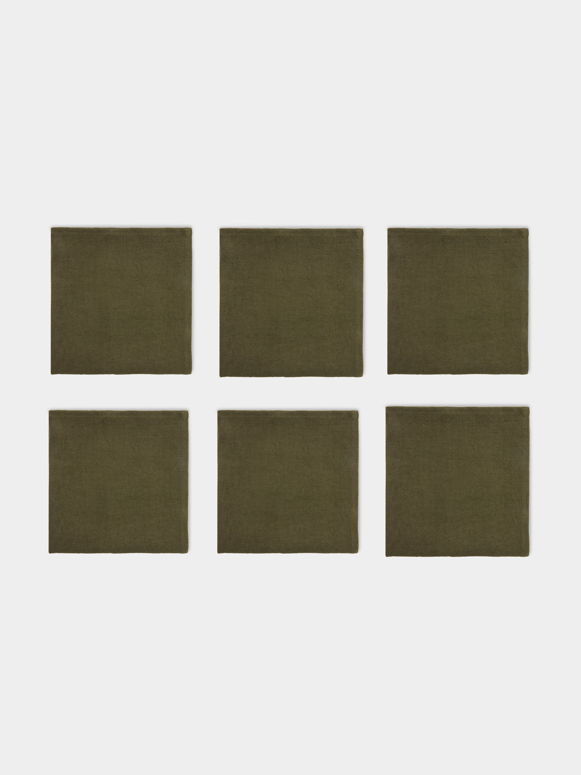 Libeco - Hudson Belgian Linen Napkins (Set of 6) - Green - ABASK