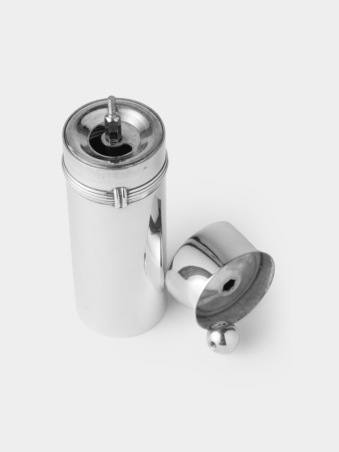 Antique and Vintage - 20th-Century Silver-Plated Pepper Mill - Silver - ABASK