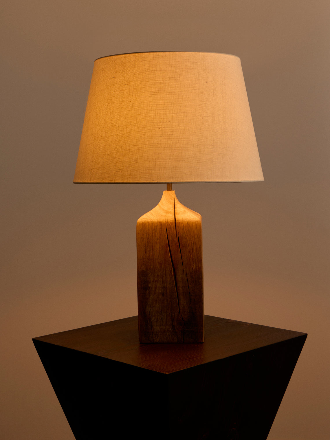 Jamie Gaunt Designs - No. 8 Block Natural Oak Table Lamp - Natural - ABASK