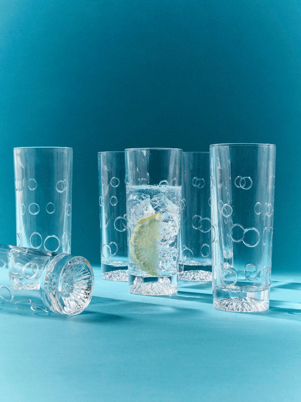 Antique and Vintage - 1960s Calp Crystal Glasses (Set of 6) - Clear - ABASK