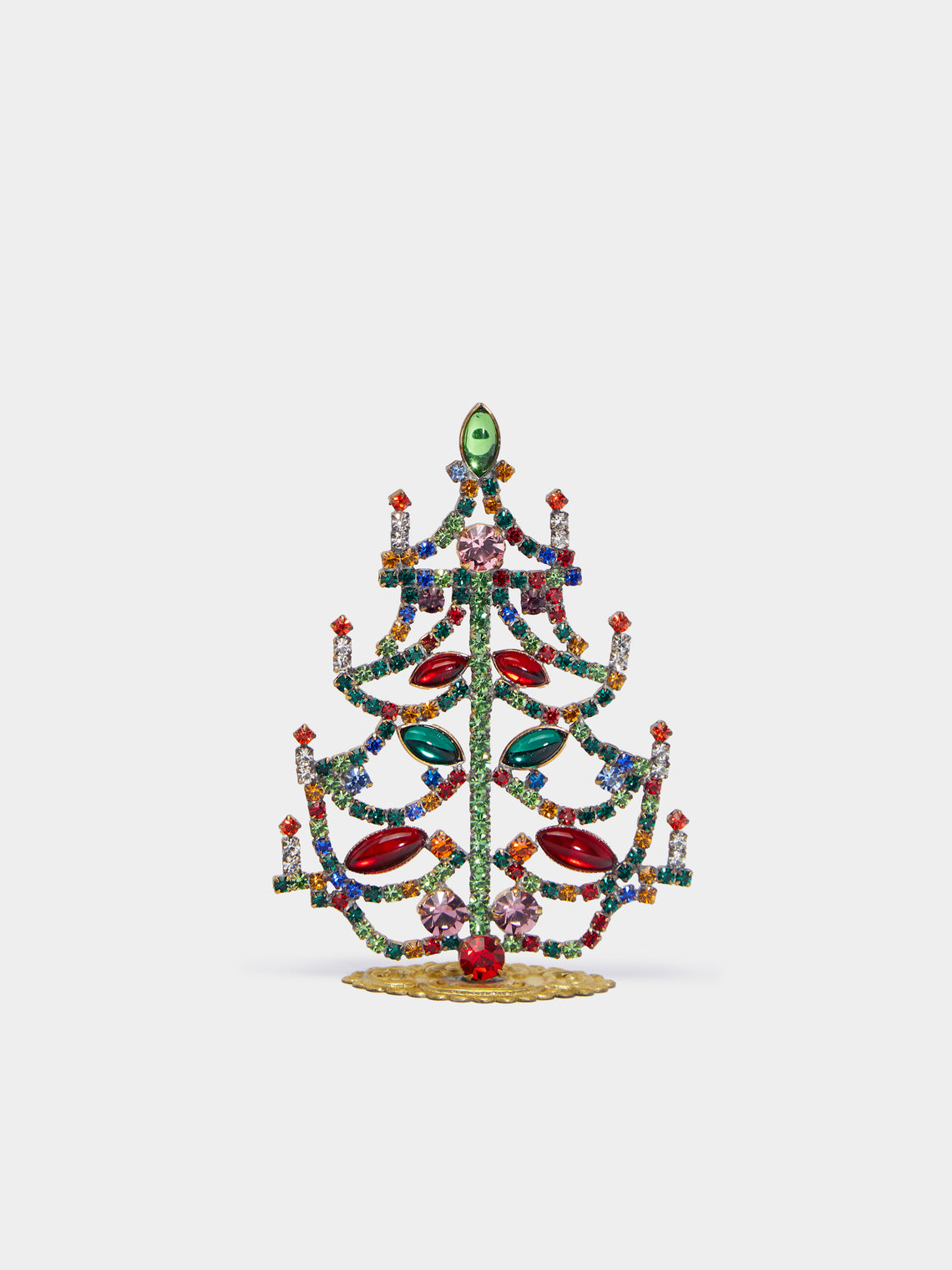 Antique and Vintage - 1930s Czech Gablonzer Jewelled Small Christmas Tree -  - ABASK - 