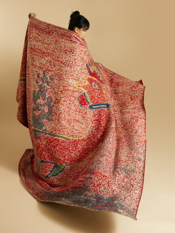 Saved NY - Red Queen Cashmere King-Size Bedspread -  - ABASK