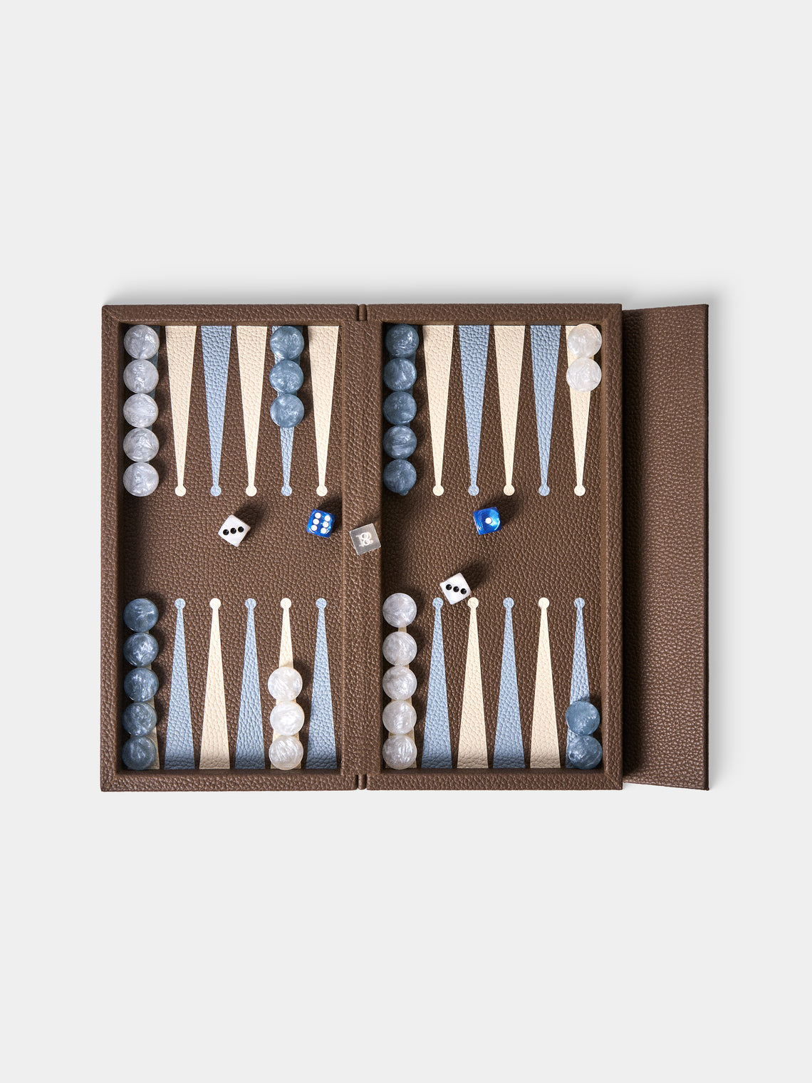 Belotier - Leather Booklet Backgammon Set - Brown - ABASK