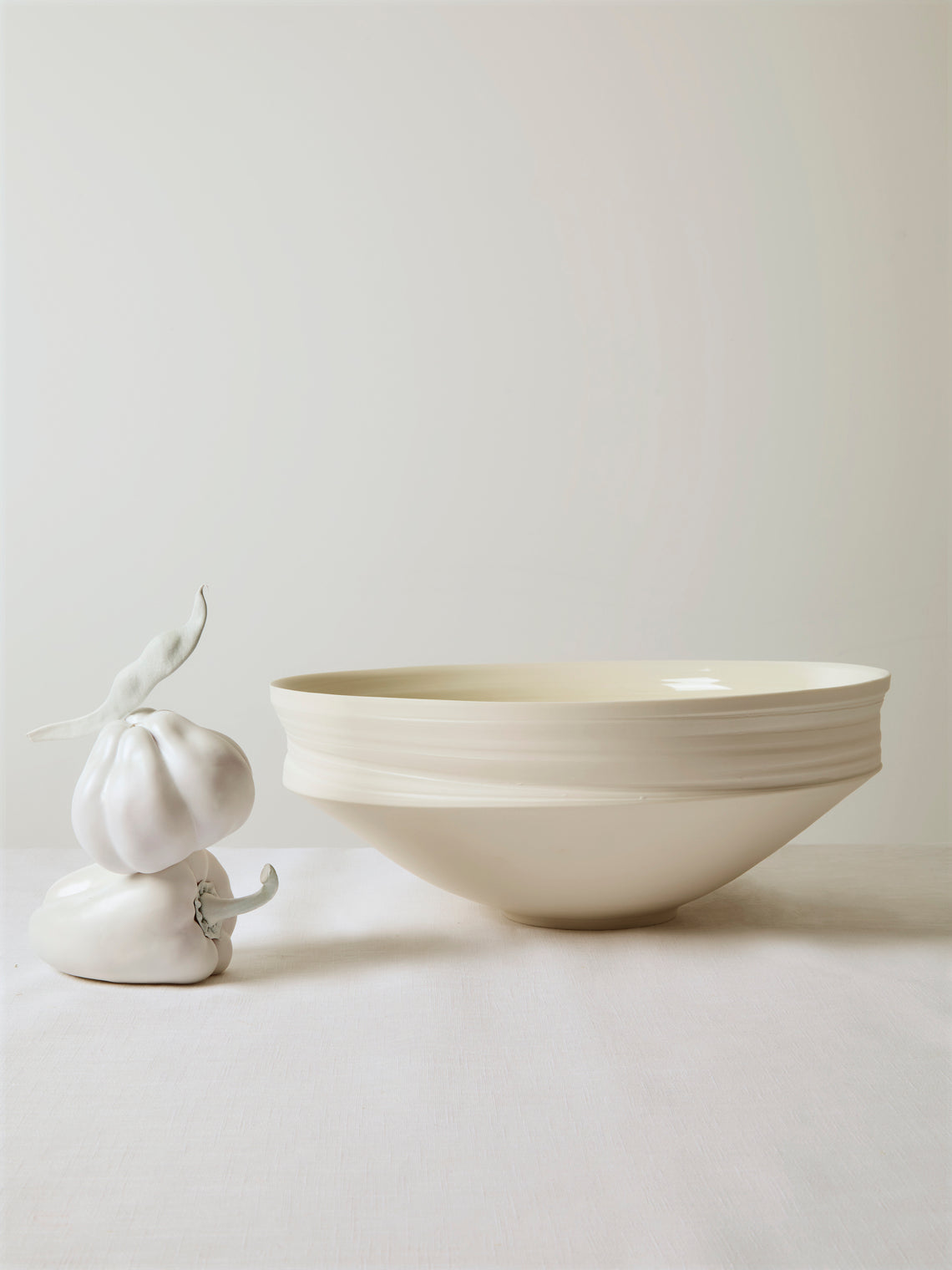 Johanne Coker - No. 7 Hand-Thrown Porcelain Bowl - White - ABASK