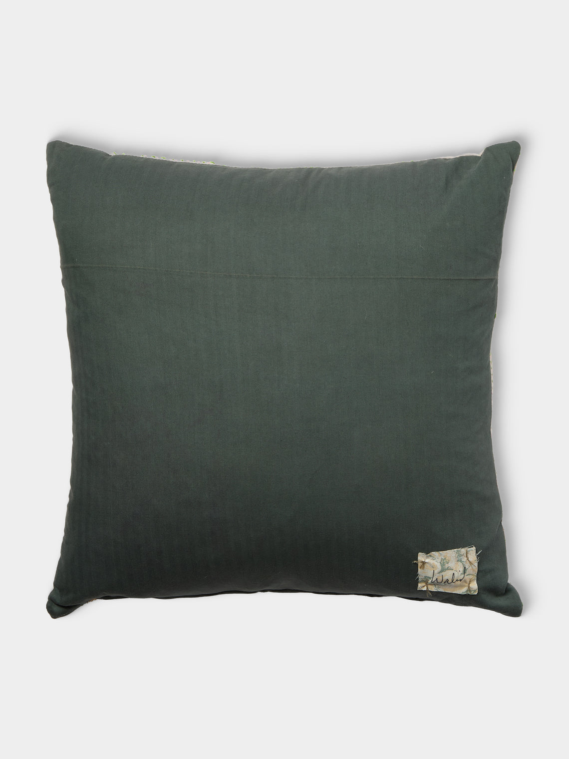 By Walid - 19th-Century Victorian Needlepoint Wool and Linen Cushion (19.5in/50cm) - Multiple - ABASK