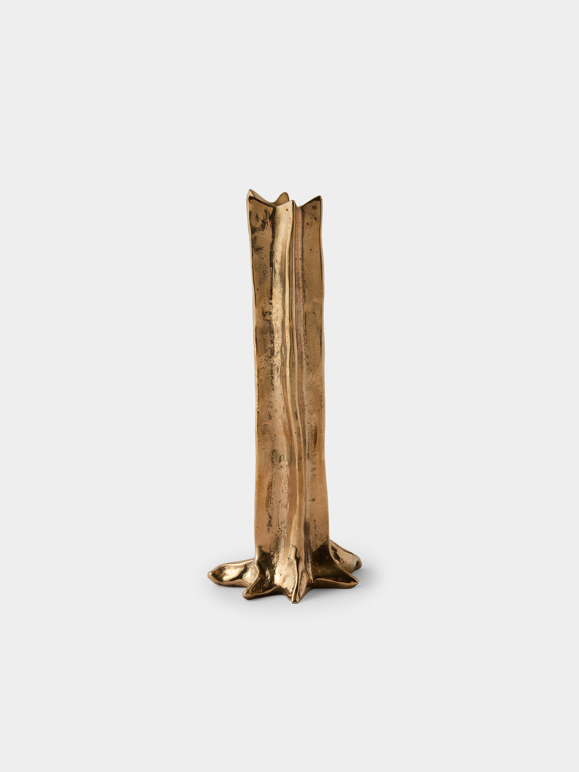 Studio Palatin - | Set of 4 | Arbor Bronze Candlesticks - Brown - ABASK