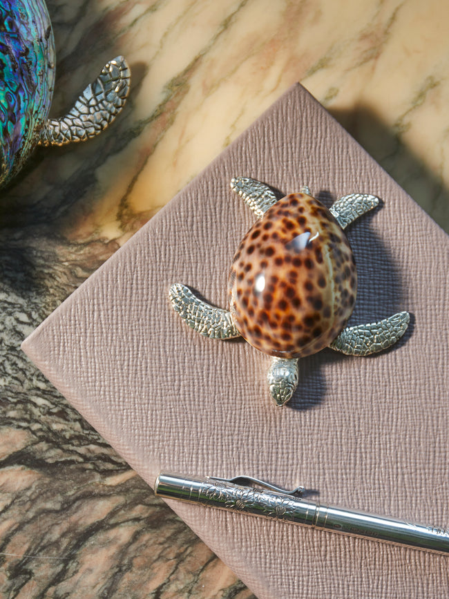 Objet Luxe - Maui Turtle Silver-Plated and Shell Paperweight -  - ABASK