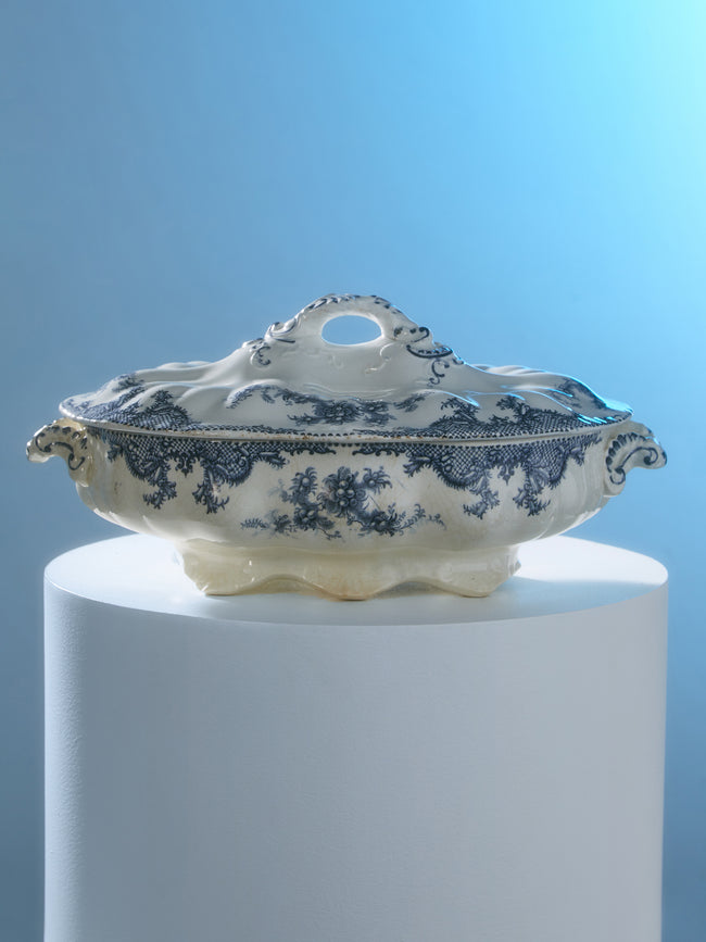 Antique and Vintage - 1900s Hand-Painted Ceramic Tureen -  - ABASK